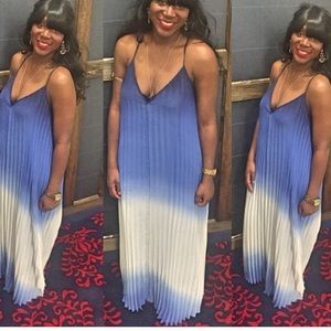 Long Blue Ombré Maxi dress
